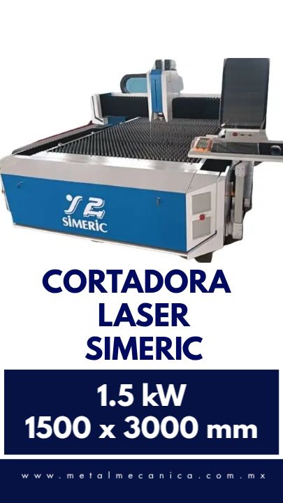 Cortadora Laser SIMERIC 1.5 kW 1500 x 3000 mm